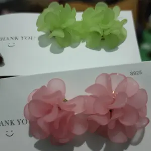 Anting Tusuk Bunga Akrilik Maurice Jewellery Acrylic Pearl, Pilih Warna & Model: Klip/Tusuk dengan Ukuran 2,9 cm Earrings