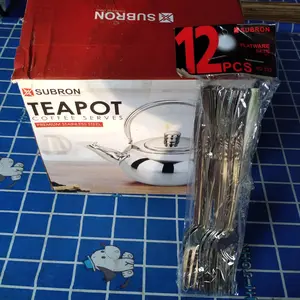 SUBRON SET 12pcs Sendok Garpu Makan Sayur Lauk Stainless Steel Murah Kitchenware Dapur