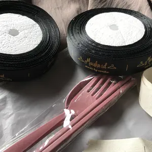 LABEL MERK BAJU & HIJAB PITA GROSSGRAIN FREE DESIGN CUSTOM DAPAT 350PCS