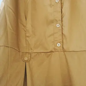 Gamis PNS  warna khaki tua simple Polos Toyobo