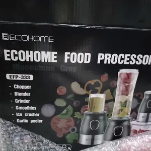 Ecohome Food Processor EFP-333 7 IN 1 Multifunction Chopper | Alat Dapur Multifungsi | Peralatan Memasak | Smoothies | Grinder | Garlic Peeler | Ice Crusher