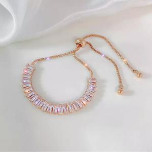 Baguette Crystal Friendship Bracelet - Adjustable length 16-22CM