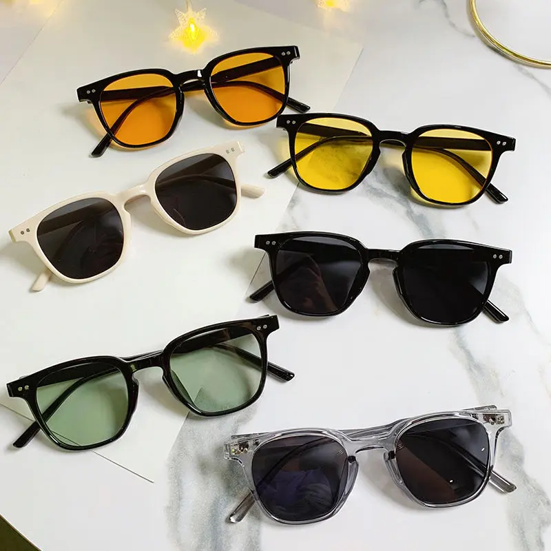 Unisex Square Translucent Sunglasses – Oceanic Color, 100% UV, Polycarbonate Lens