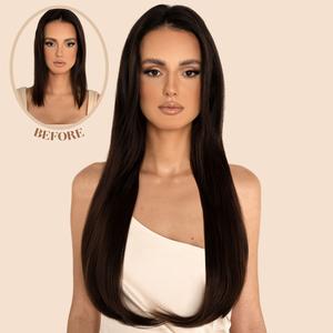 Koko Couture Envy 3 Piece 22-24 Inch Straight Synthetic Clip In Hair Extensions - Hair Pieces in Black, Brown, Blonde, Red