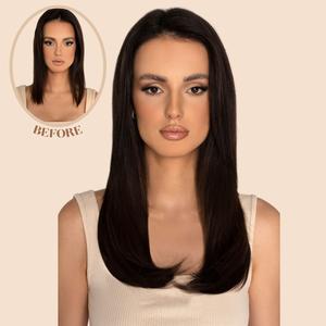 Dolce Thick One Piece 18 Inch Straight Clip in Hair Extensions