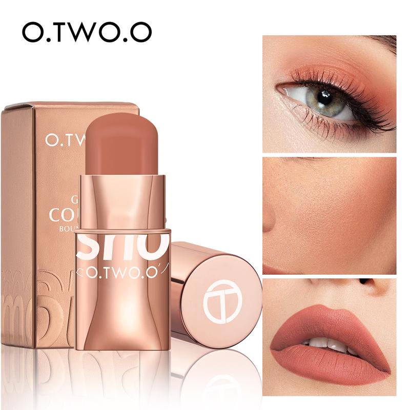 O.TWO.O-Son Môi 3 Trong 1 Phấn Má Hồng Dạng Thỏi Mắt Má Và Son tint Có Thể Xây Dựng Không Thấm Nước Kem Nhẹ Trang Điểm Nhiều Que Cho Nữ Cosmetic Mỹ Phẩm