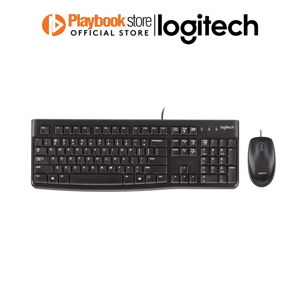 Logitech Desktop MK120 Spill-resistant, 10-Key Number pad, USB Wired ...
