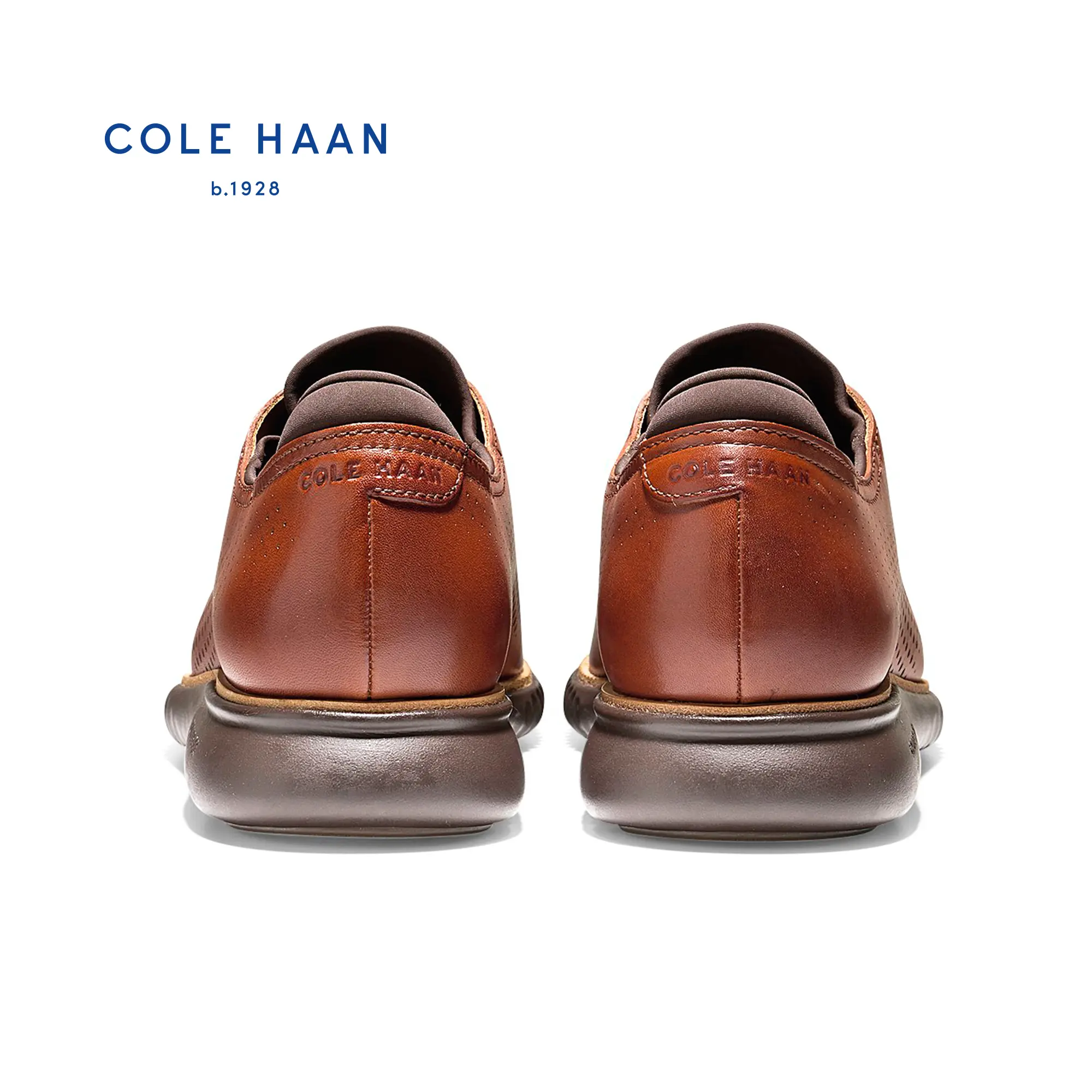 Cole Haan Men\'s 2.ZeroGrand Lined Laser Wingtip Oxford Tan Style C25351 Size 7 Cole Haan 2.ZEROGRAND Laser Wingtip Oxford Mens BRITISH TAN  main image 2