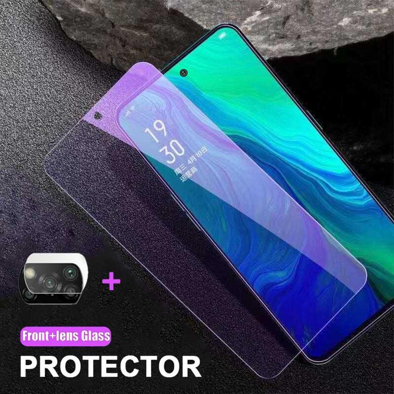 Kính cường lực cho Xiaomi POCO X3 Pro NFC M3 F3 Redmi Note 9s 9 8 7 F2 Pro Max 9A 9C 8A Pocophone F1 Bảo vệ màn hình chống Xanh da trời tia sáng Phim kính bảo vệ với Bảo vệ ống kính camera