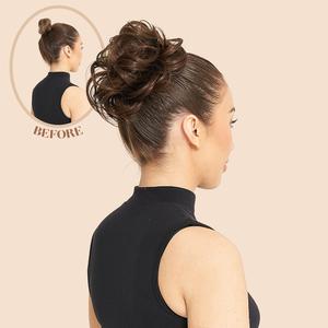 Large Curly Wavy Synthetic Hair Scrunchie - Messy Bun