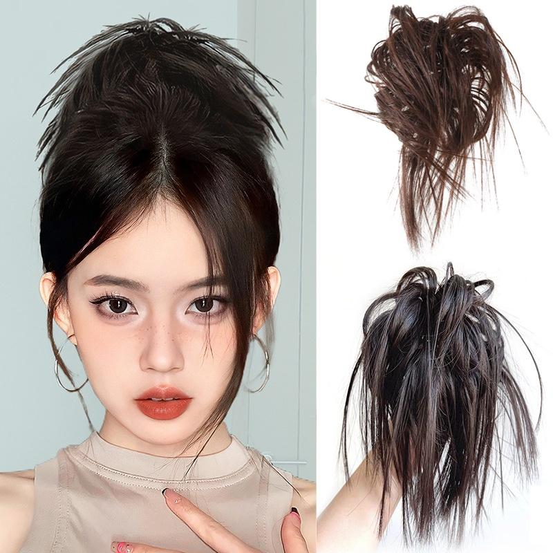 Rambut palsu gadis, klip rambut gebu Alamiah, cincin rambut, - TikTok ...