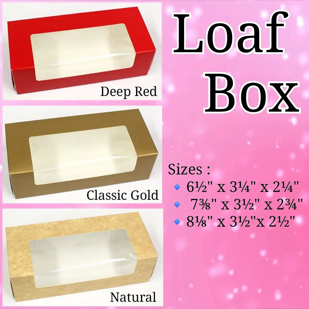 RM Box Pre-Formed (Fruit Cake Box / Loaf Box / Cupcake Box / Pastry Box ...