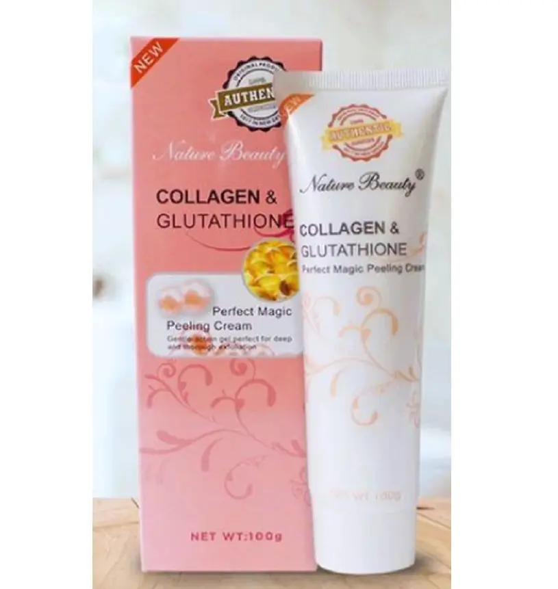 authentic collagen and glutathione perfect magic peeling cream AUTHENTIC collagen glutathione perfect magic peeling cream 100g Whitening  Hydrating Skincare Comfort Skin Repair Hydrate Moisturizer Moisture body  scrub