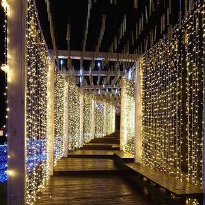 【ATRACTIVOLL】3M 300LED Curtain Fairy Lights String Indoor/Outdoor Backdrop Wedding Xmas Party Waterproof Wireless