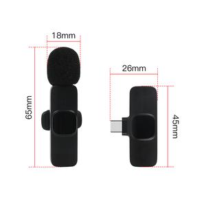 【ATRACTIVOLL】Wireless Collar Clip Microphone Mobile Phone Live Broadcast Equipment Collar Clip Wireless Mini Microphone Outdoor Live Broadcast Audio Smartphone